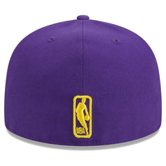 Los Angeles Lakers Big Arch Text 59FIFTY Fitted Hat Purple - New Era