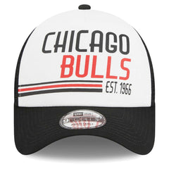 Chicago Bulls Lift Pass Foam Front Trucker 9FORTY Adjustable Hat White - New Era