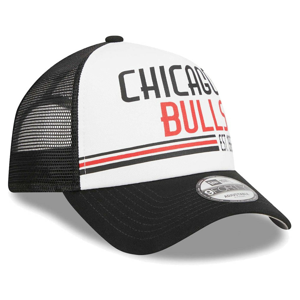 Chicago Bulls Lift Pass Foam Front Trucker 9FORTY Adjustable Hat White - New Era