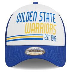 Golden State Warriors Lift Pass Foam Front Trucker 9FORTY Adjustable Hat White - New Era