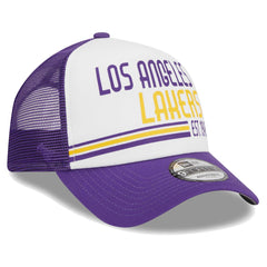 Los Angeles Lakers Lift Pass Foam Front Trucker 9FORTY Adjustable Hat White - New Era