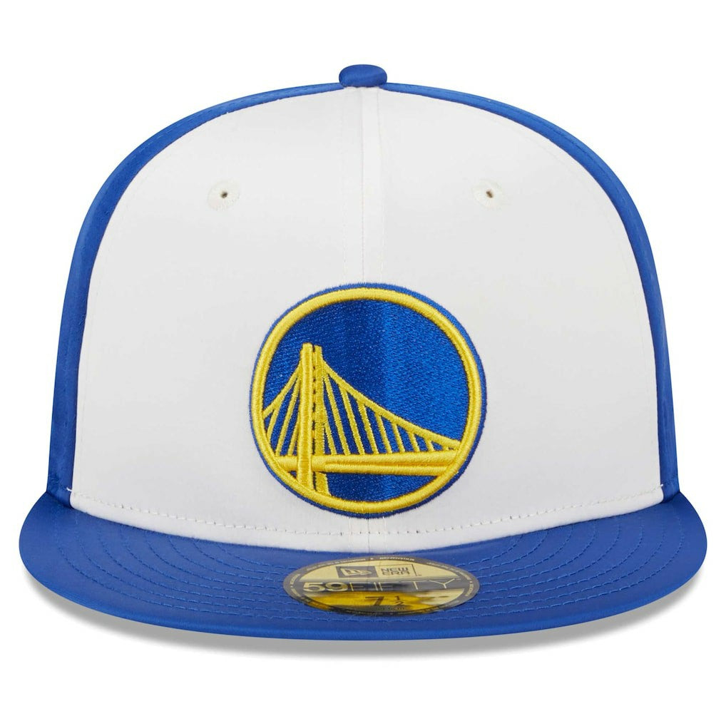 Golden State Warriors Throwback Satin 59FIFTY Fitted Hat White - New Era