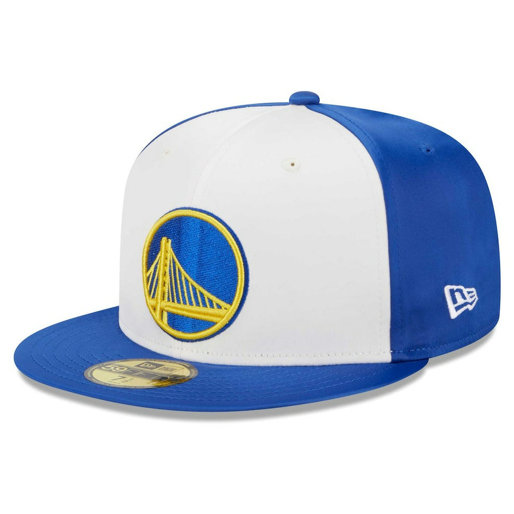 Golden State Warriors Throwback Satin 59FIFTY Fitted Hat White - New Era