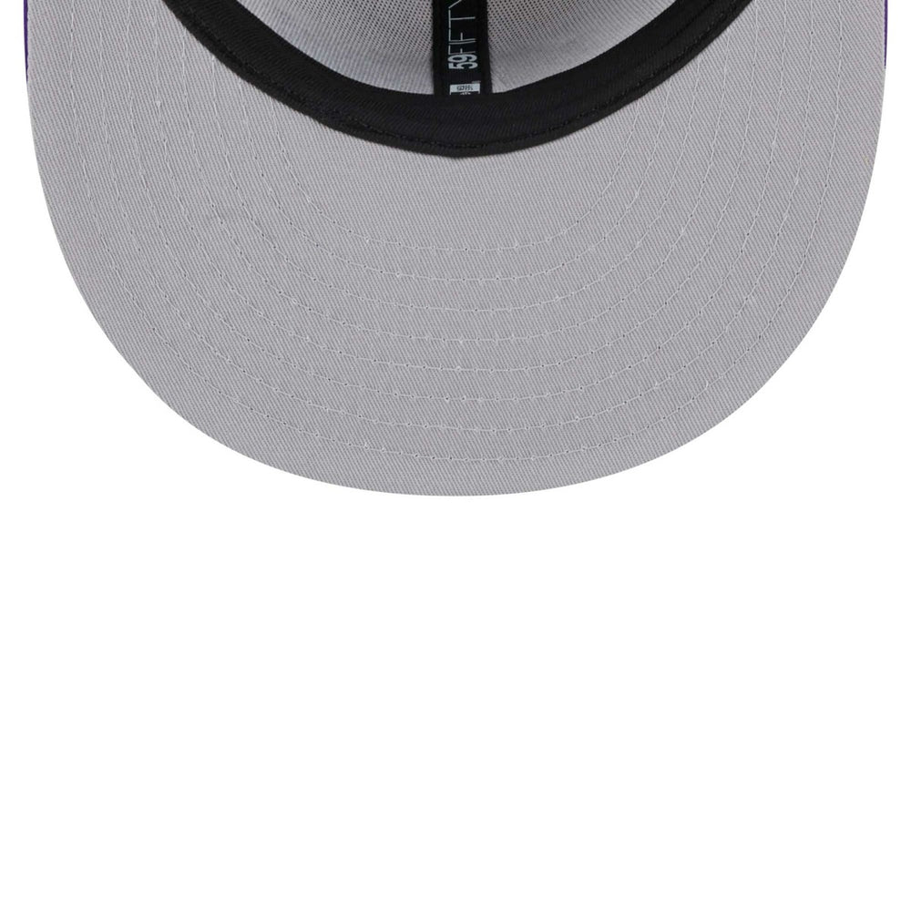 Los Angeles Lakers Throwback Satin 59FIFTY Fitted Hat White - New Era