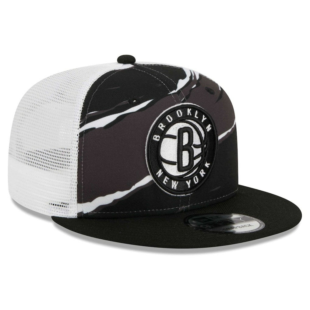 Brooklyn Nets Tear Trucker 9FIFTY Adjustable Hat Black/White - New Era