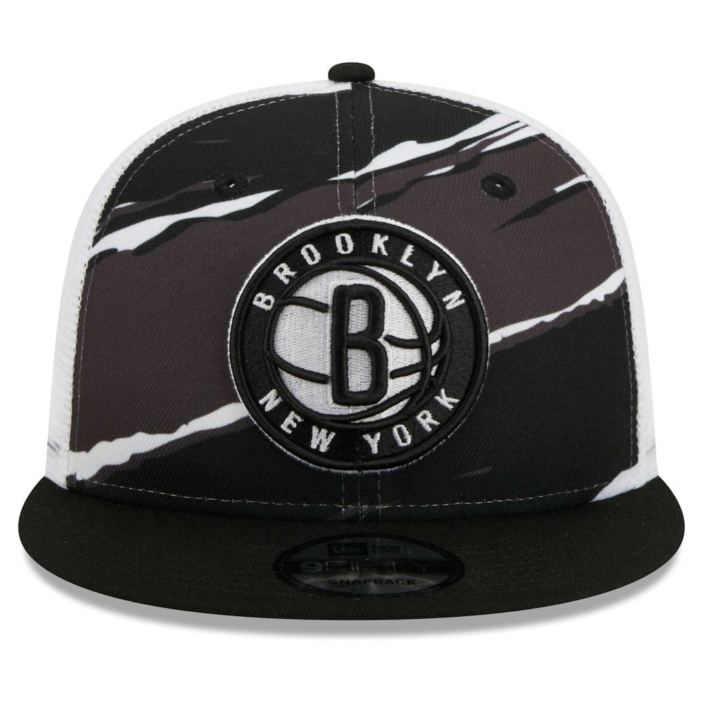 Brooklyn Nets Tear Trucker 9FIFTY Adjustable Hat Black/White - New Era