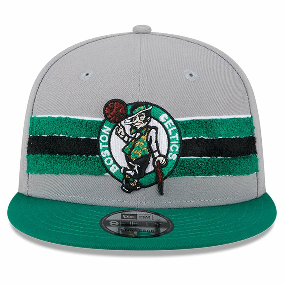 Boston Celtics Chenille Band 9FIFTY Snapback Hat Gray - New Era