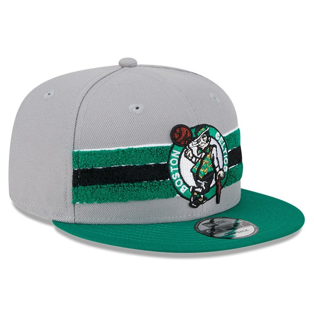 Boston Celtics Chenille Band 9FIFTY Snapback Hat Gray - New Era