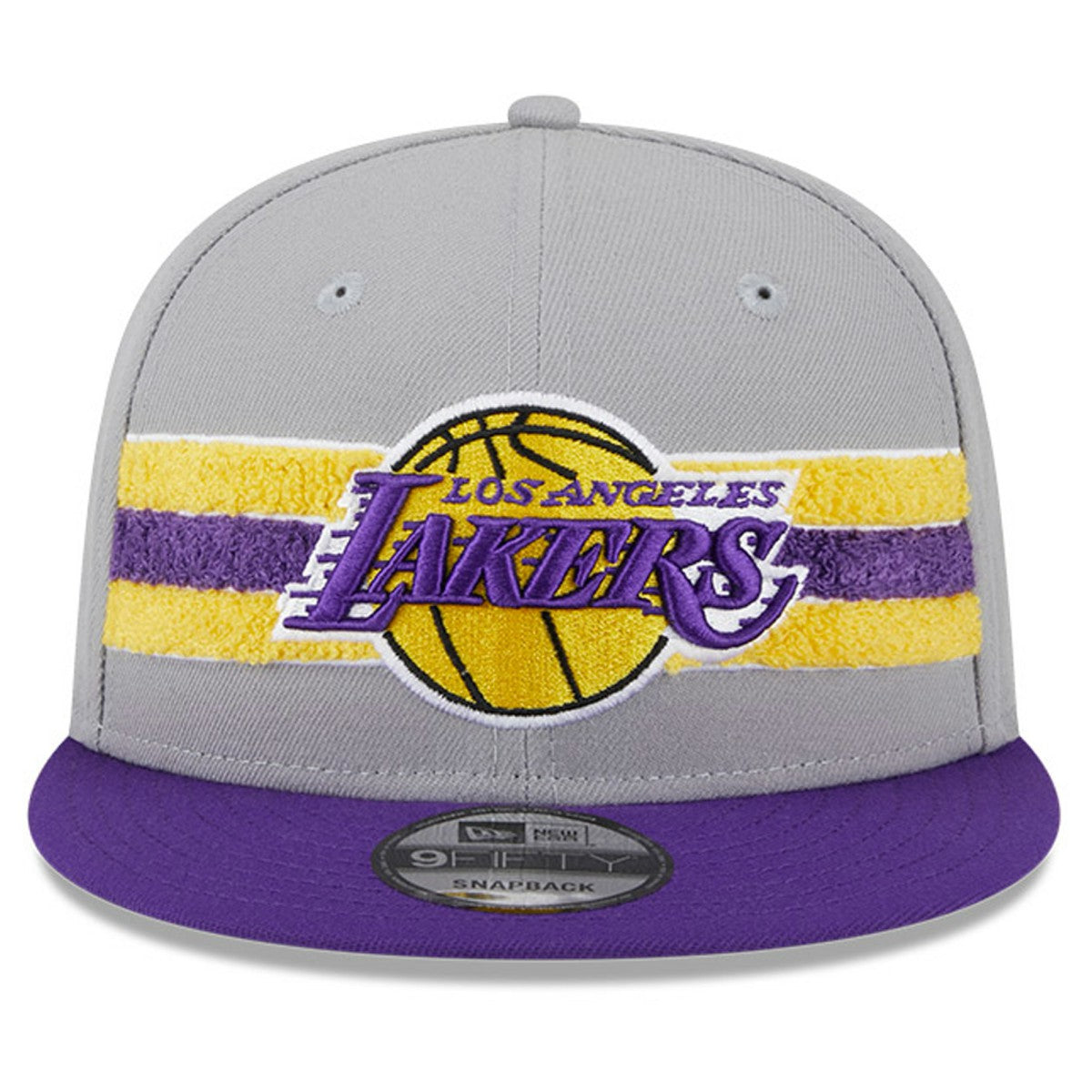 Los Angeles Lakers Chenille Band 9FIFTY Snapback Hat Gray - New Era