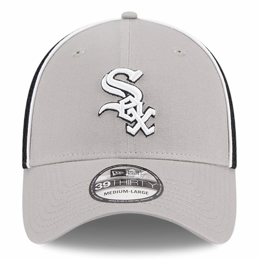 Chicago White Sox New Era Pipe 39THIRTY Flex Hat - Gray Hats