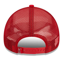Los Angeles Angels New Era Stacked A-Frame Trucker 9FORTY Adjustable Hat - White/Red Hats