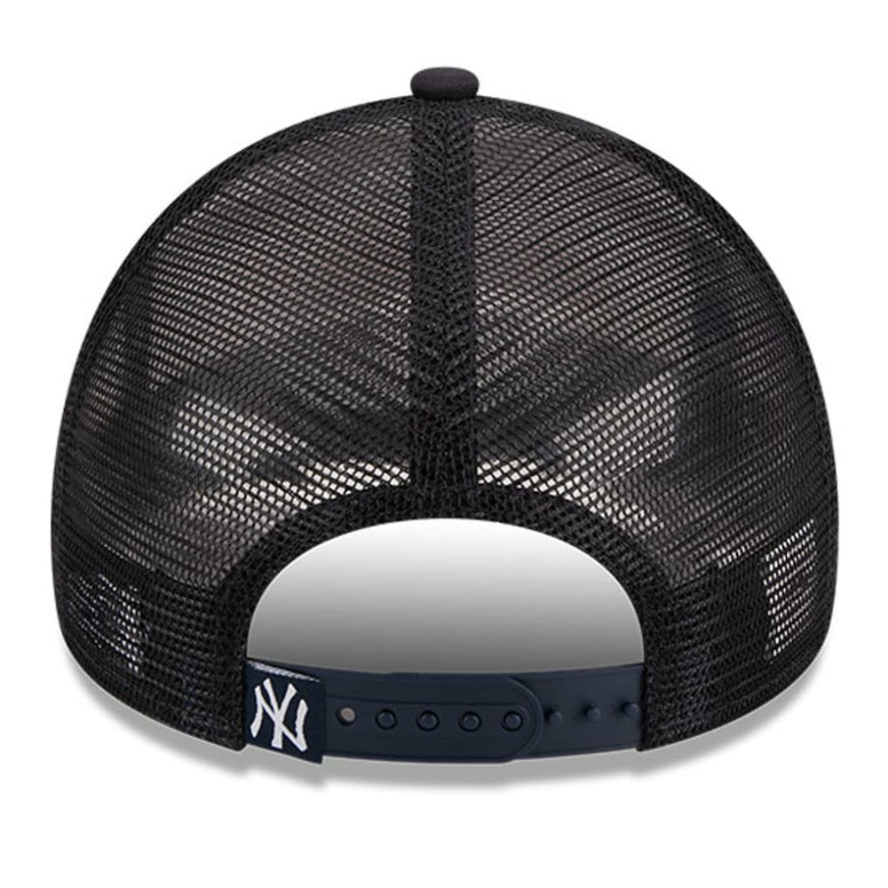 New York Yankees New Era Stacked A-Frame Trucker 9FORTY Adjustable Hat - White/Navy Hats