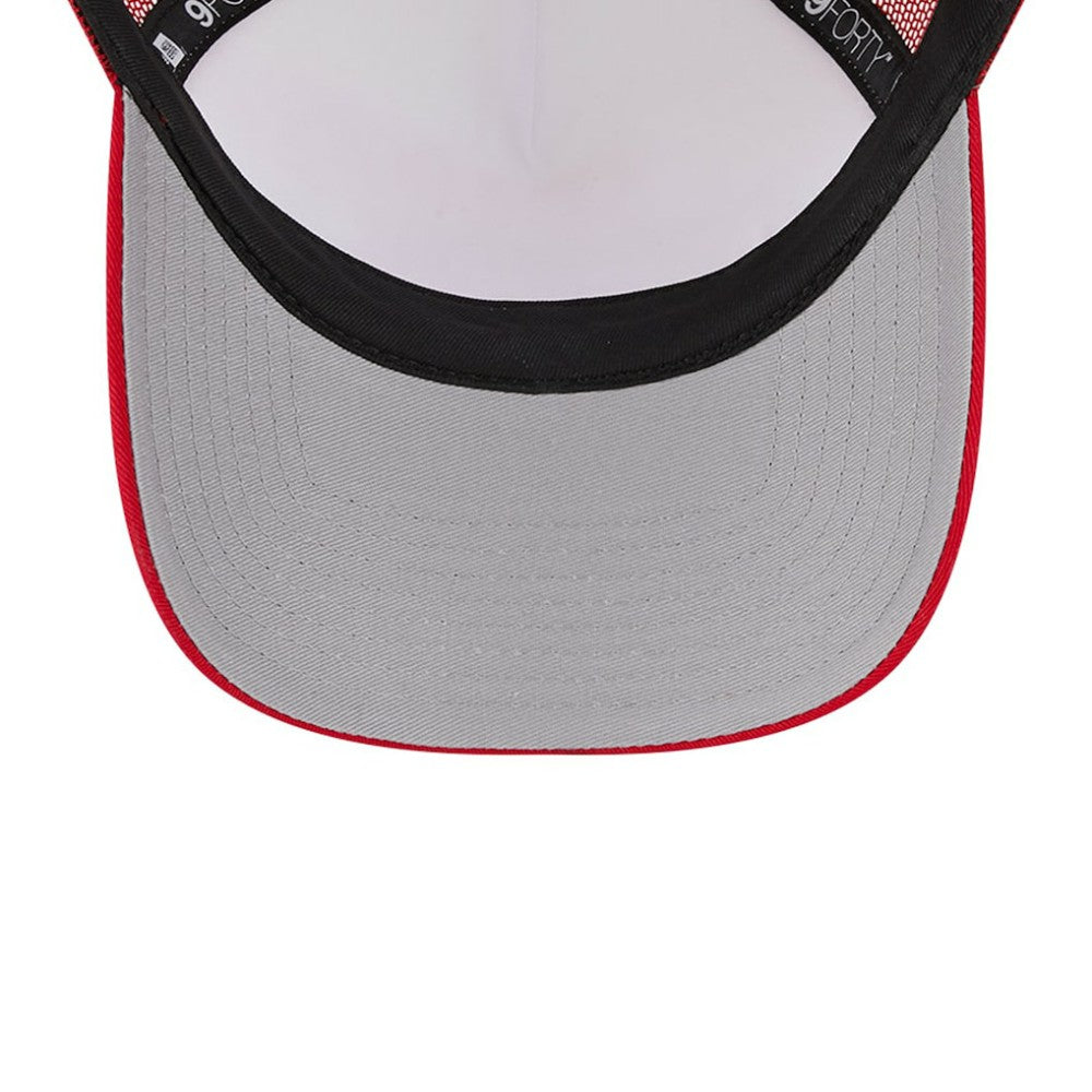 St. Louis Cardinals New Era Stacked A-Frame Trucker 9FORTY Adjustable Hat - White/Red Hats