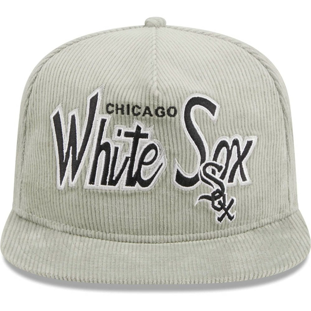 Chicago White Sox New Era Corduroy Golfer Adjustable Hat - Gray Hats