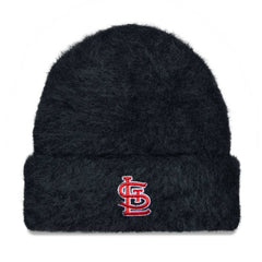 St. Louis Cardinals New Era Women's Fuzzy Cuffed Knit Hat - Black Hats