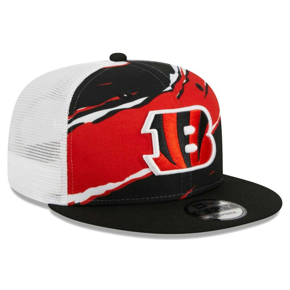Cincinnati Bengals New Era Tear Trucker 9FIFTY Snapback Hat - Black Hats