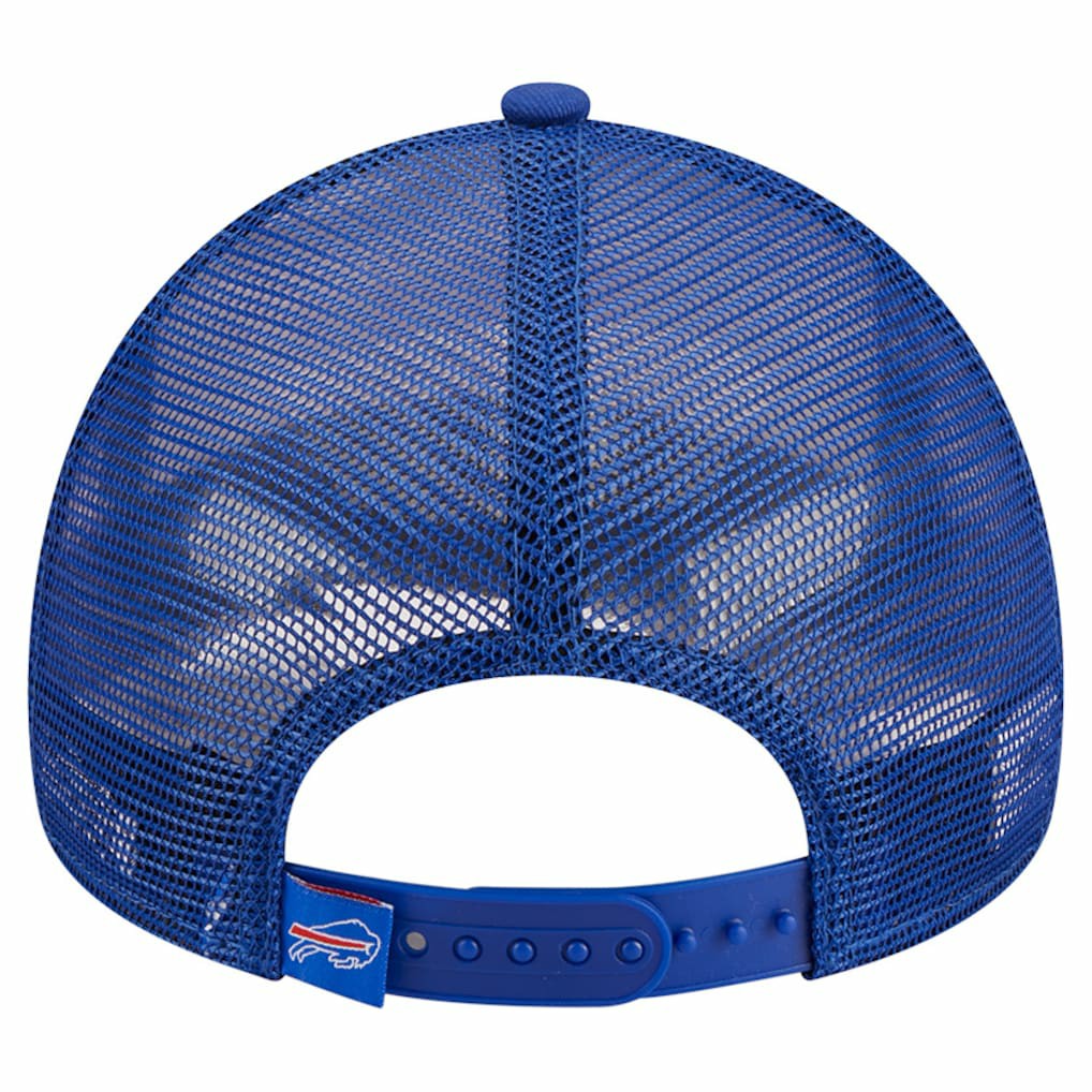 Buffalo Bills New Era Stacked A-Frame Trucker 9FORTY Adjustable Hat - White/Royal Hats