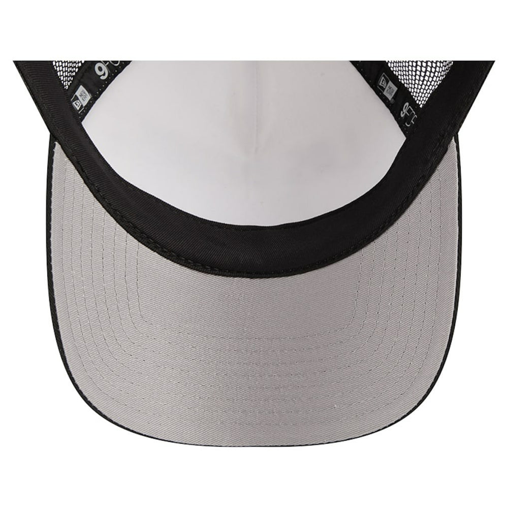 Las Vegas Raiders New Era Stacked A-Frame Trucker 9FORTY Adjustable Hat - White/Black Hats