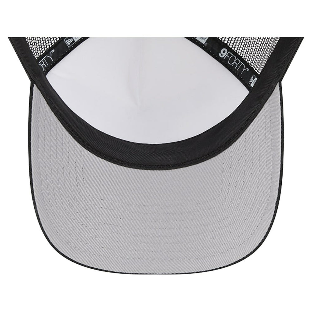 New Orleans Saints New Era Stacked A-Frame Trucker 9FORTY Adjustable Hat - White/Black Hats