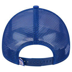 New York Giants New Era Stacked A-Frame Trucker 9FORTY Adjustable Hat - White/Royal Hats