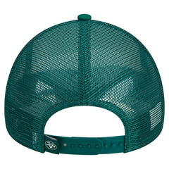 New York Jets New Era Stacked A-Frame Trucker 9FORTY Adjustable Hat - White/Green Hats
