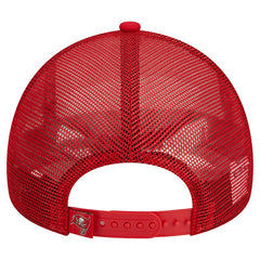 Tampa Bay Buccaneers New Era Stacked A-Frame Trucker 9FORTY Adjustable Hat - White/Red Hats