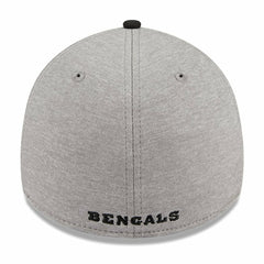 Cincinnati Bengals New Era Striped 39THIRTY Flex Hat - Heather Gray/Black Hats