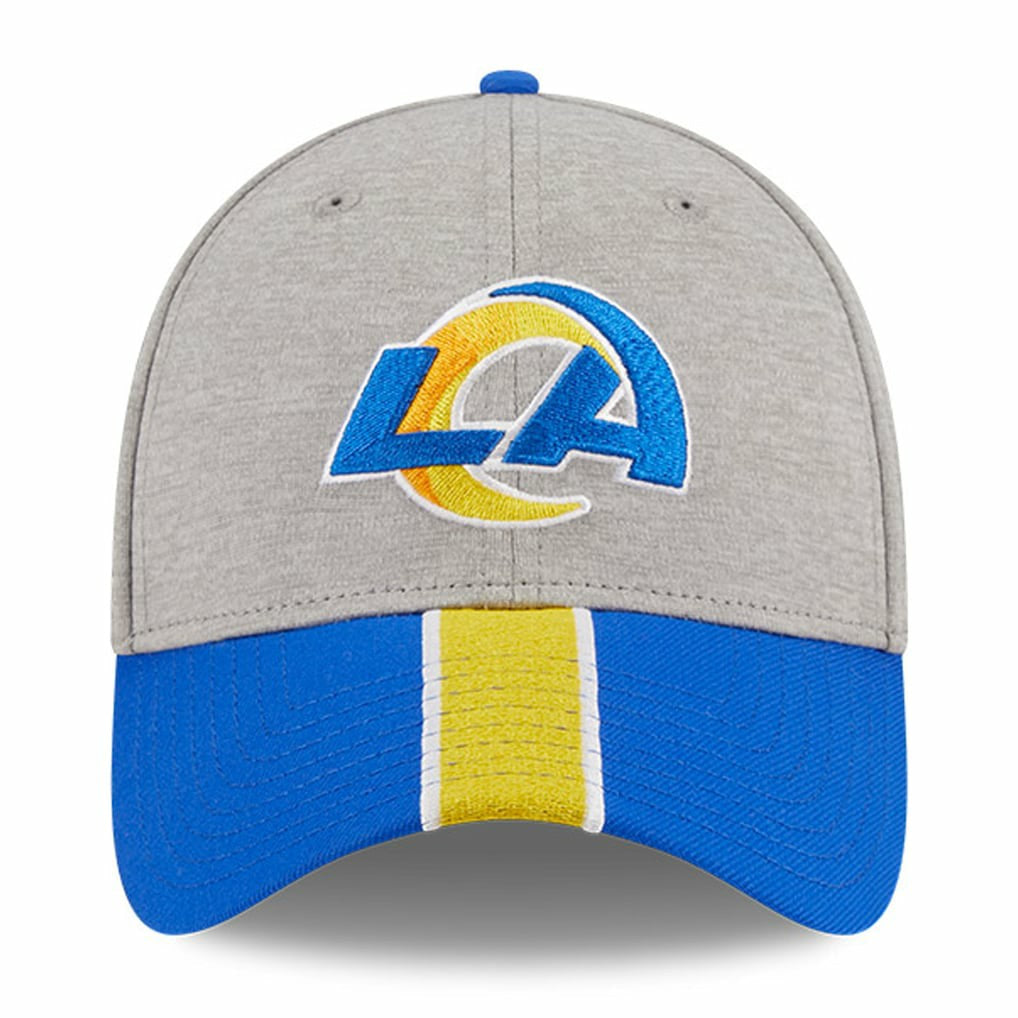 Los Angeles Rams New Era Striped 39THIRTY Flex Hat - Heather Gray/Royal Hats