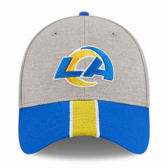 Los Angeles Rams New Era Striped 39THIRTY Flex Hat - Heather Gray/Royal Hats