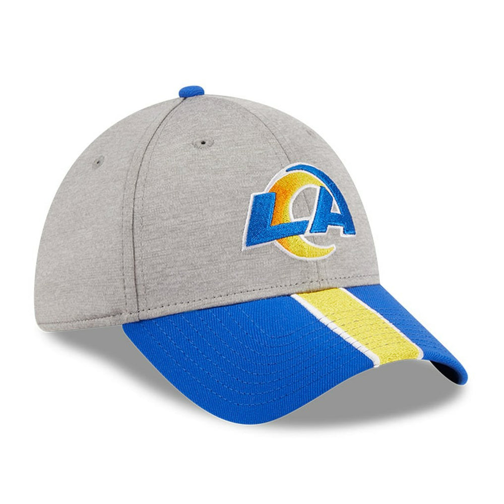 Los Angeles Rams New Era Striped 39THIRTY Flex Hat - Heather Gray/Royal Hats