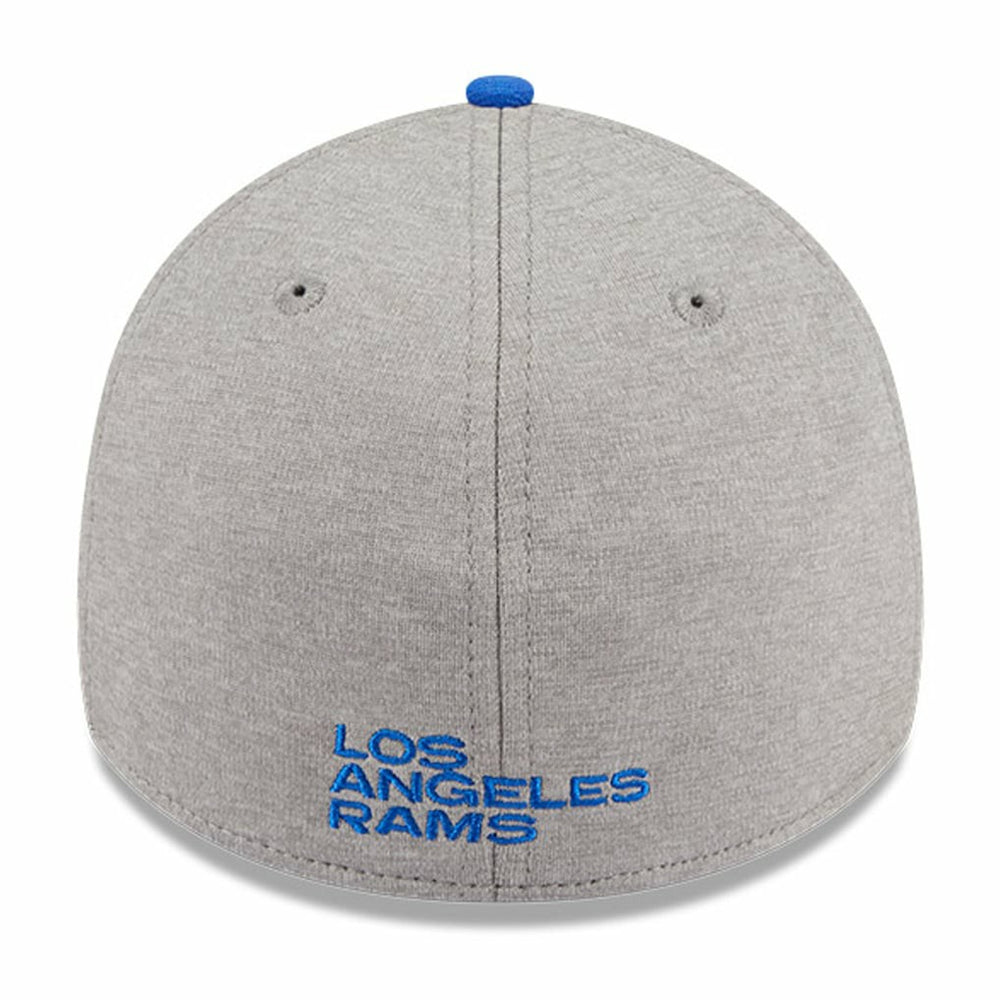 Los Angeles Rams New Era Striped 39THIRTY Flex Hat - Heather Gray/Royal Hats