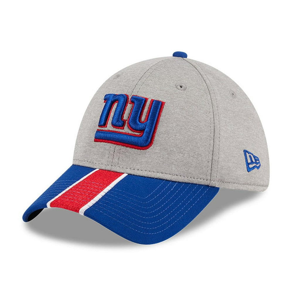 New York Giants New Era Striped 39THIRTY Flex Hat - Heather Gray/Royal Hats
