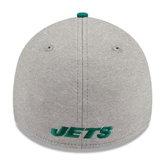 New York Jets New Era Striped 39THIRTY Flex Hat - Heather Gray/Green Hats