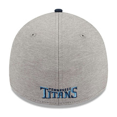 Tennessee Titans New Era Striped 39THIRTY Flex Hat - Heather Gray/Navy Hats