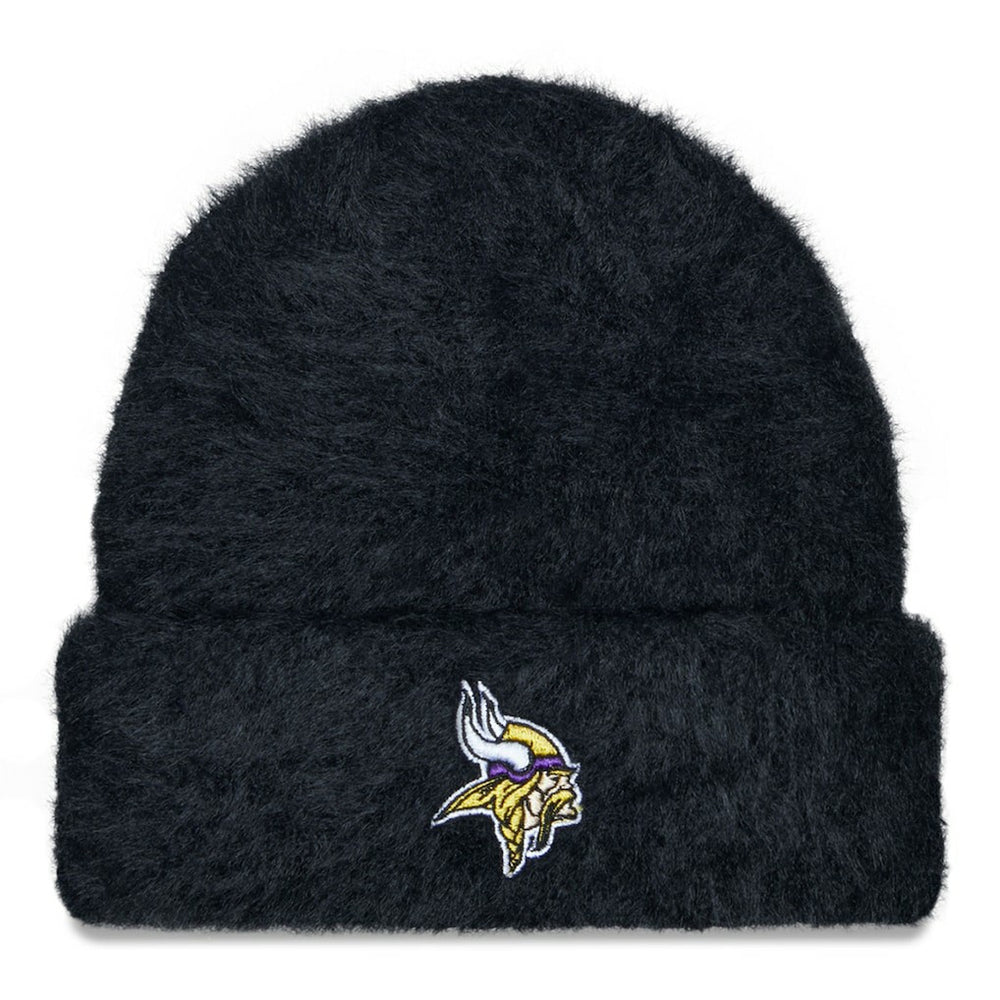 Minnesota Vikings New Era Women's Fuzzy Cuffed Knit Hat - Black Hats