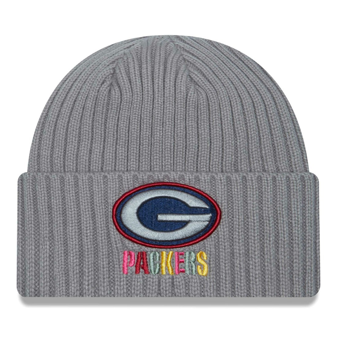 Green Bay Packers New Era Color Pack Multi Cuffed Knit Hat - Gray Hats