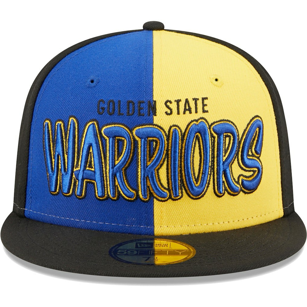 Golden State Warriors Pop Front 59FIFTY Fitted Hat Black/Royal - New Era