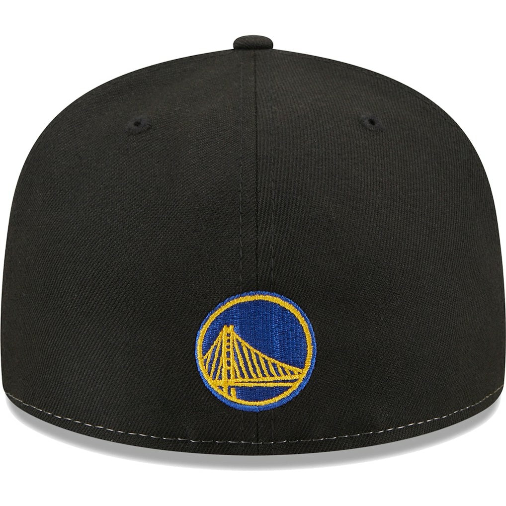 Golden State Warriors Pop Front 59FIFTY Fitted Hat Black/Royal - New Era