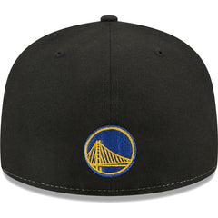 Golden State Warriors Pop Front 59FIFTY Fitted Hat Black/Royal - New Era