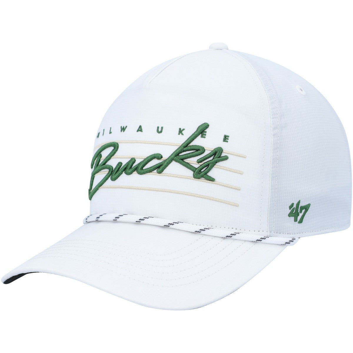Milwaukee Bucks '47 Downburst Hitch Snapback Hat White - 47 brand