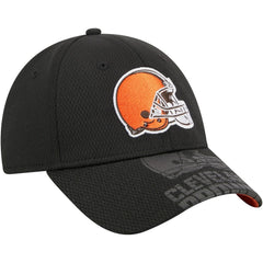 Cleveland Browns New Era Top Visor 9FORTY Adjustable Hat - Black Hats