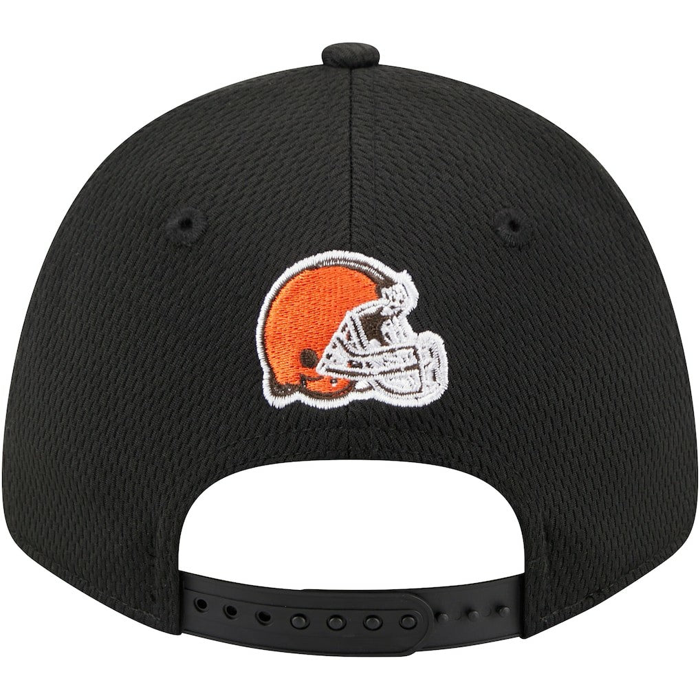 Cleveland Browns New Era Top Visor 9FORTY Adjustable Hat - Black Hats