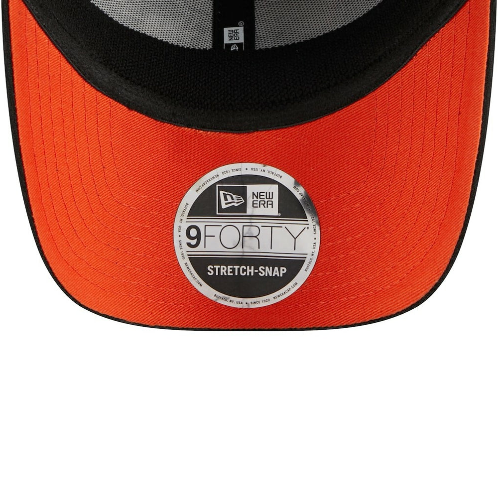 Cleveland Browns New Era Top Visor 9FORTY Adjustable Hat - Black Hats