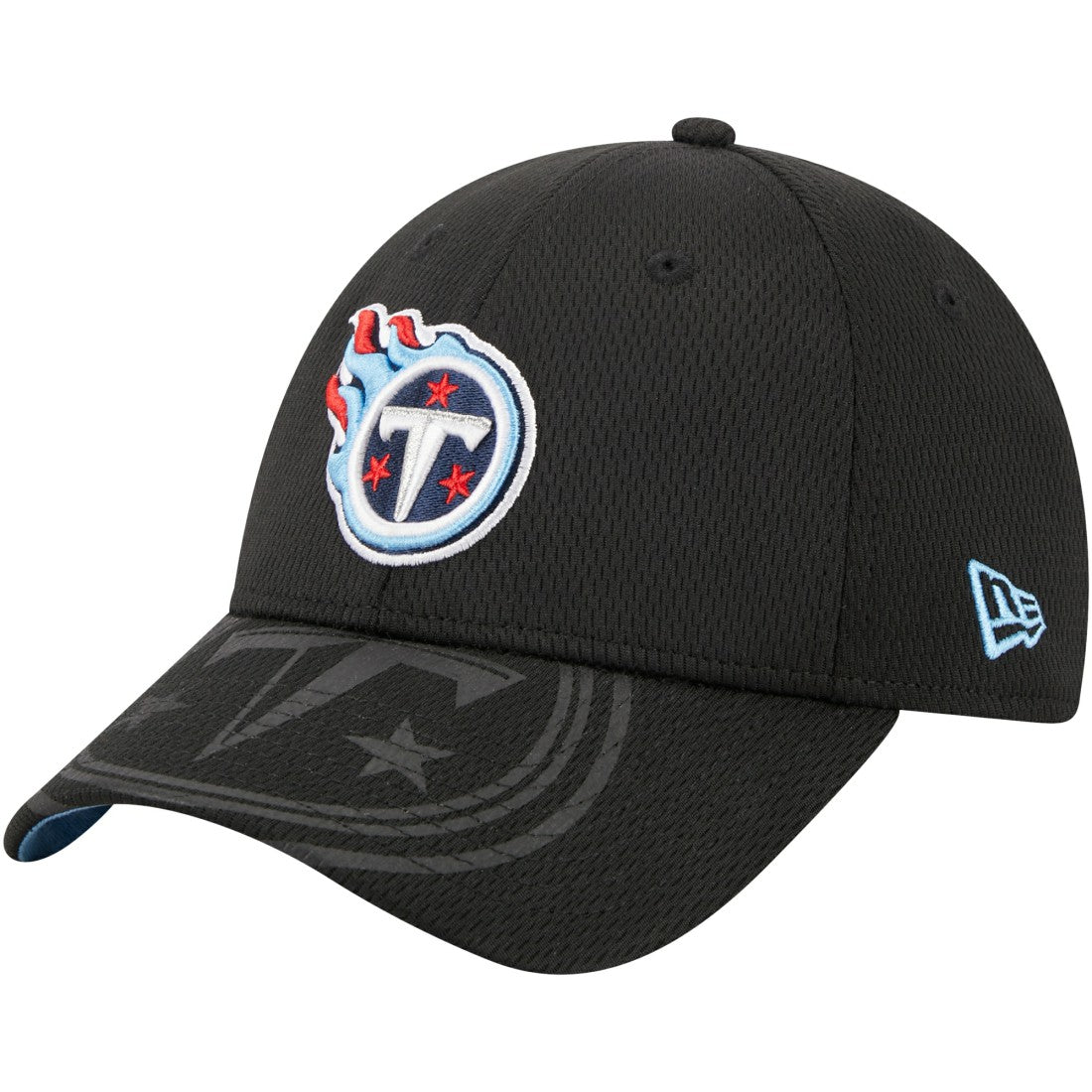 Tennessee Titans New Era Top Visor 9FORTY Adjustable Hat - Black Hats