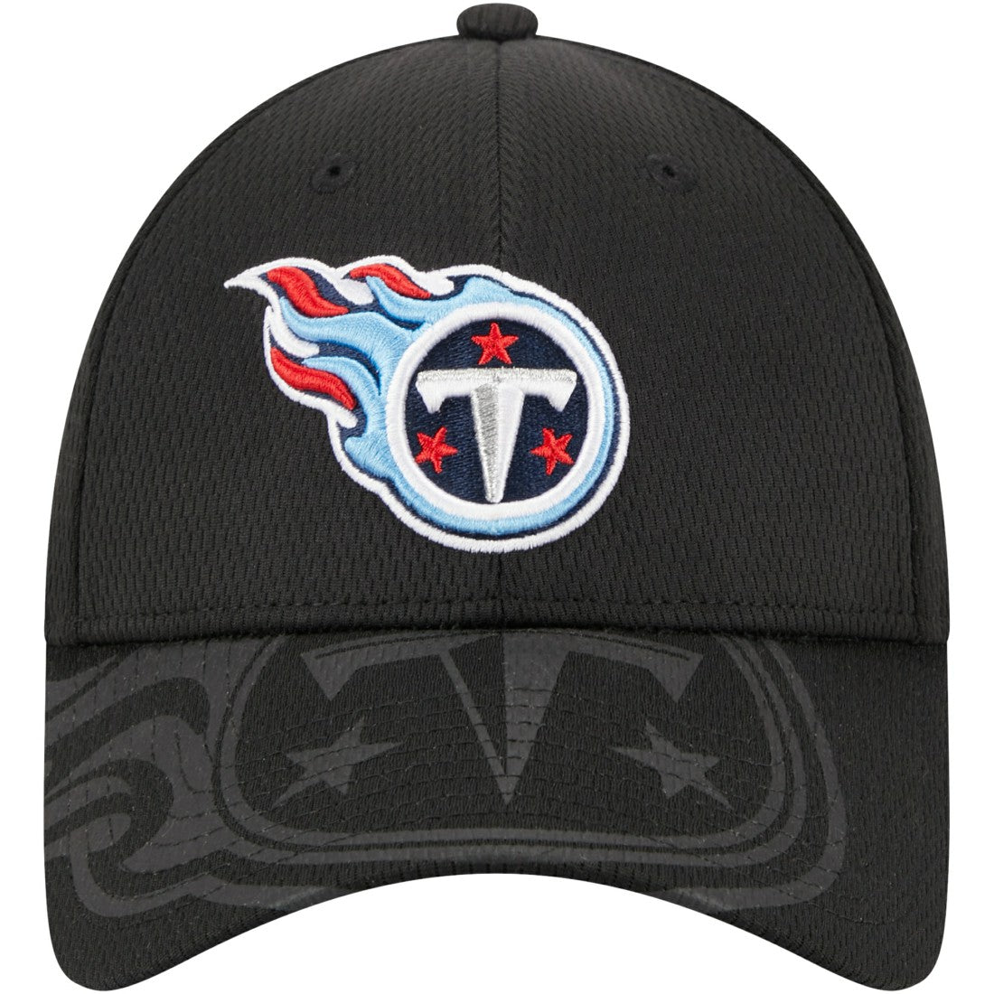 Tennessee Titans New Era Top Visor 9FORTY Adjustable Hat - Black Hats