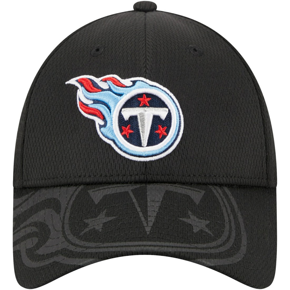 Tennessee Titans New Era Top Visor 9FORTY Adjustable Hat - Black Hats