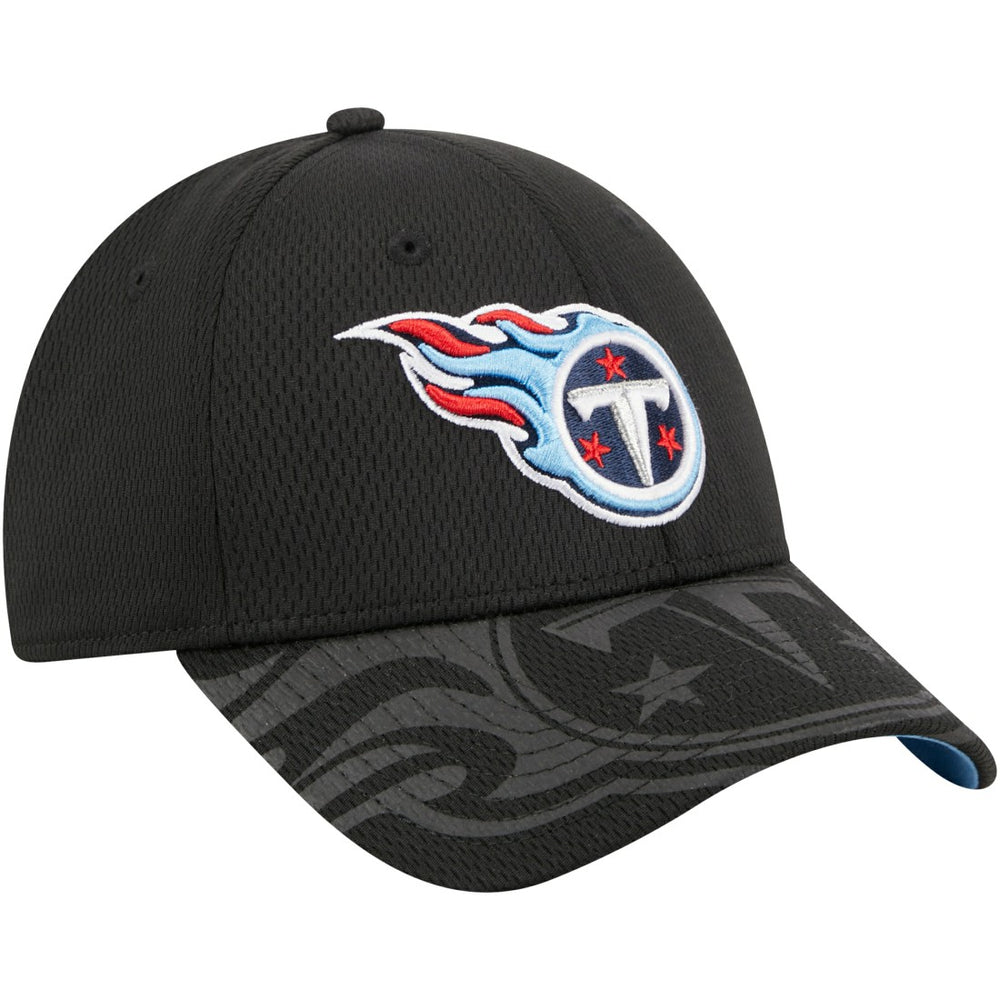 Tennessee Titans New Era Top Visor 9FORTY Adjustable Hat - Black Hats