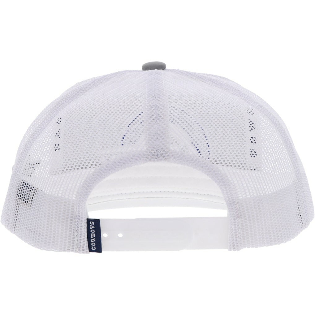 Dallas Cowboys HOOey Youth Logo Trucker Snapback Hat - Silver/White Hats