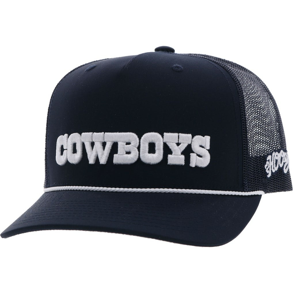 Dallas Cowboys HOOey Wordmark Rope Trucker Adjustable Hat - Navy Hats