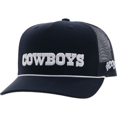 Dallas Cowboys HOOey Wordmark Rope Trucker Adjustable Hat - Navy Hats